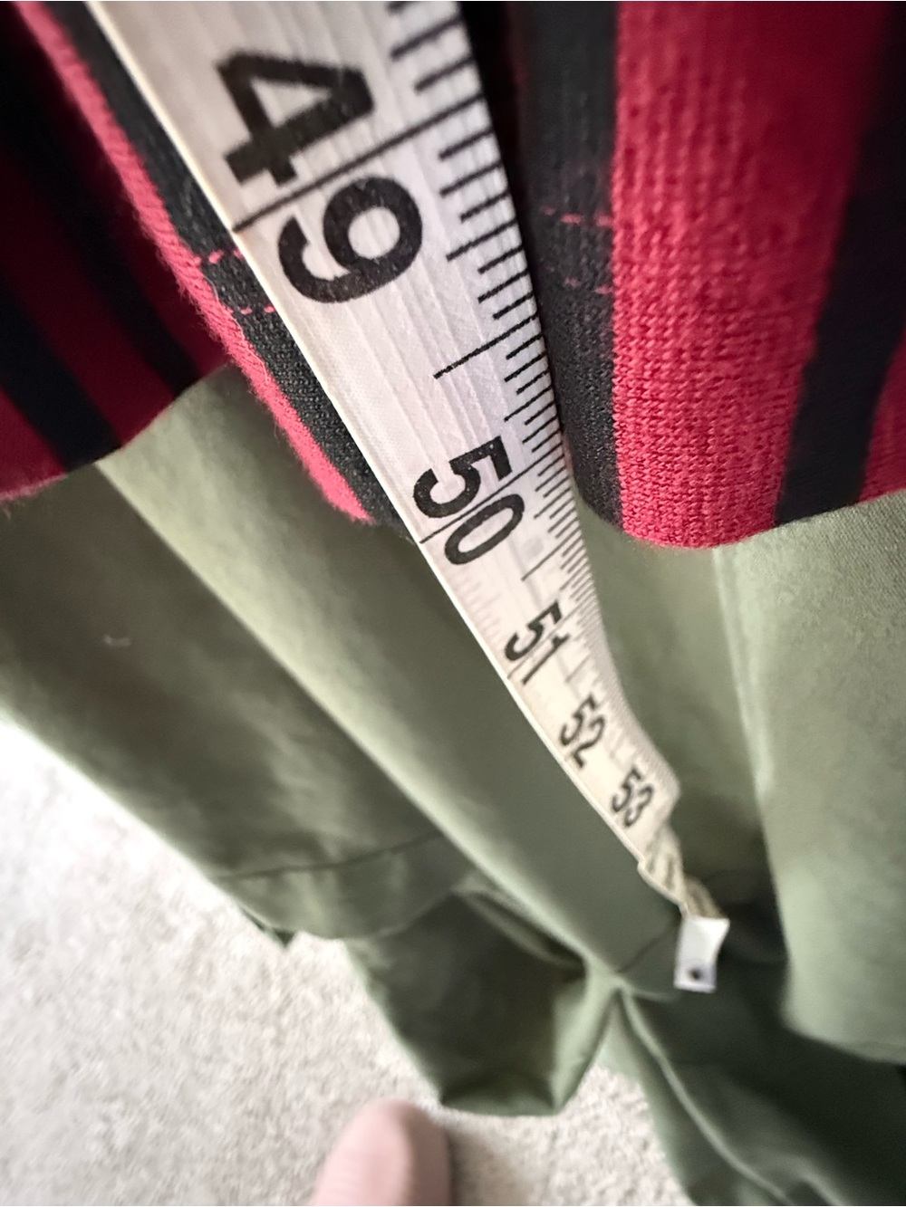 Velvet Heart Red & Black Striped Long Sleeve Midi Dress with Tie Waist sz M - Picture 6 of 7